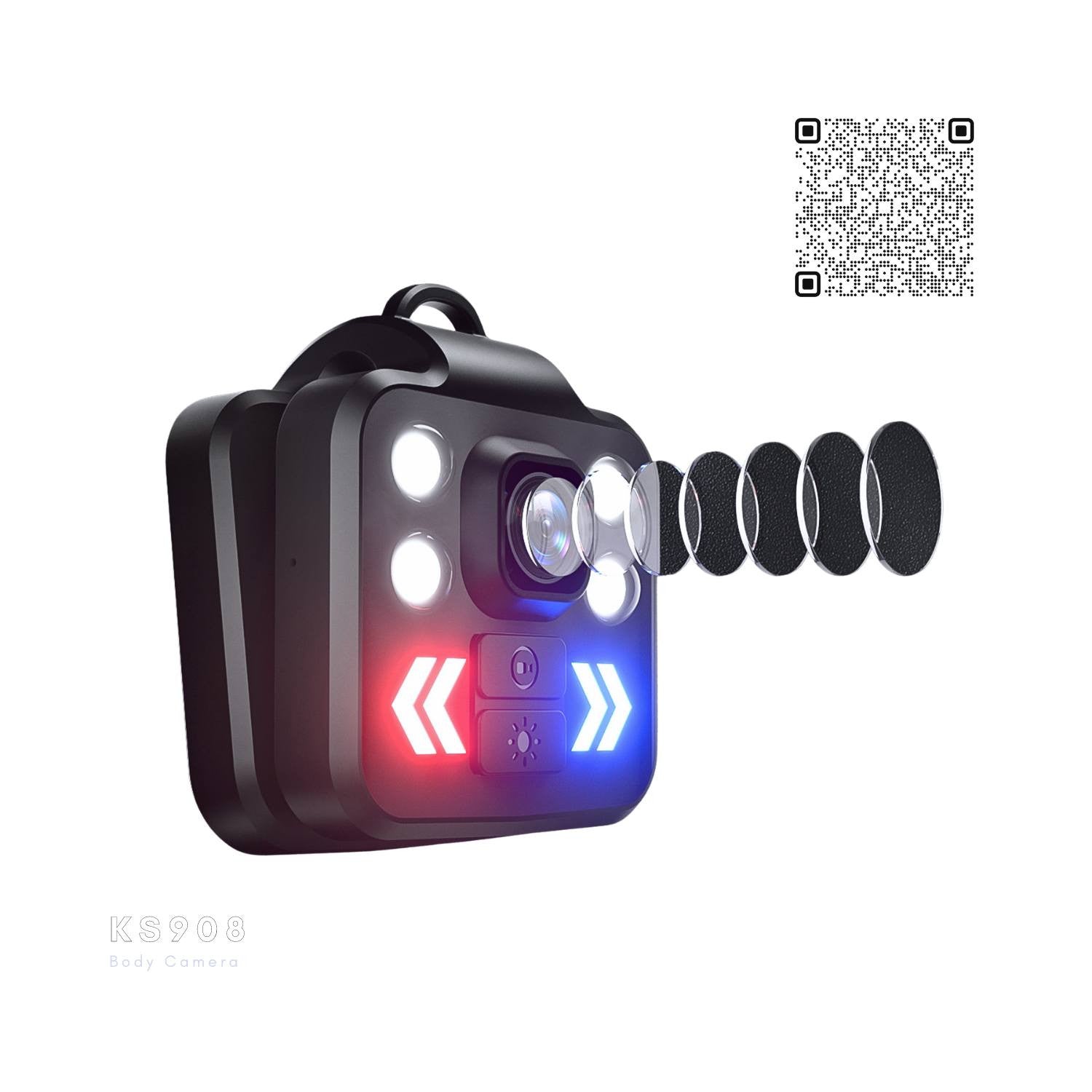 KS908 Flashlight Wearable Audio Video Body Camera Recorder KS908 Flashlight Wearable Audio Video Body Camera Recorder